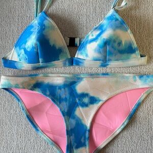 TRIANGL Blue Tie Dye Bikini Set
